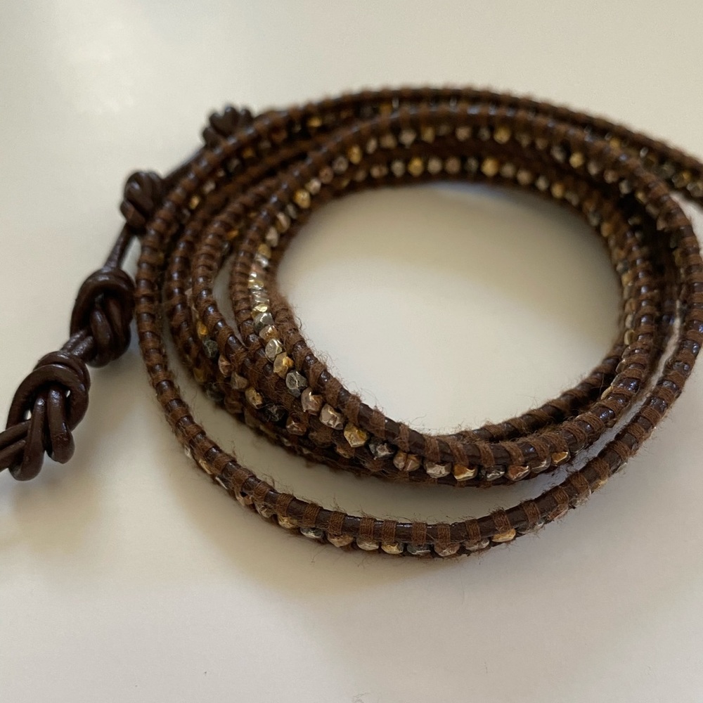Brown and gold Chan Luu Bracelet.